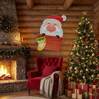 Santa With Sock Art Work Led Neon Sign Light