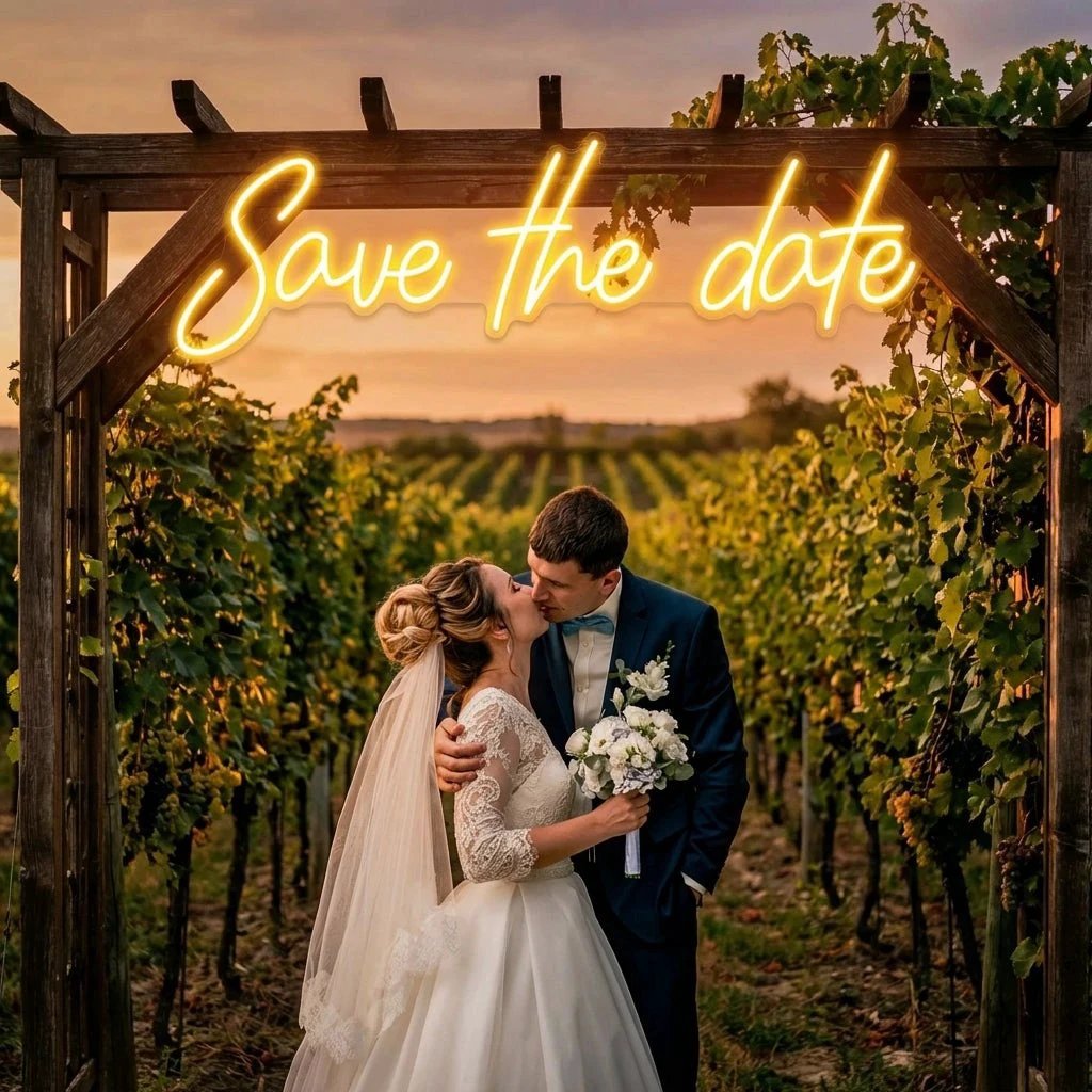 Save The Date Led Neon Sign Light