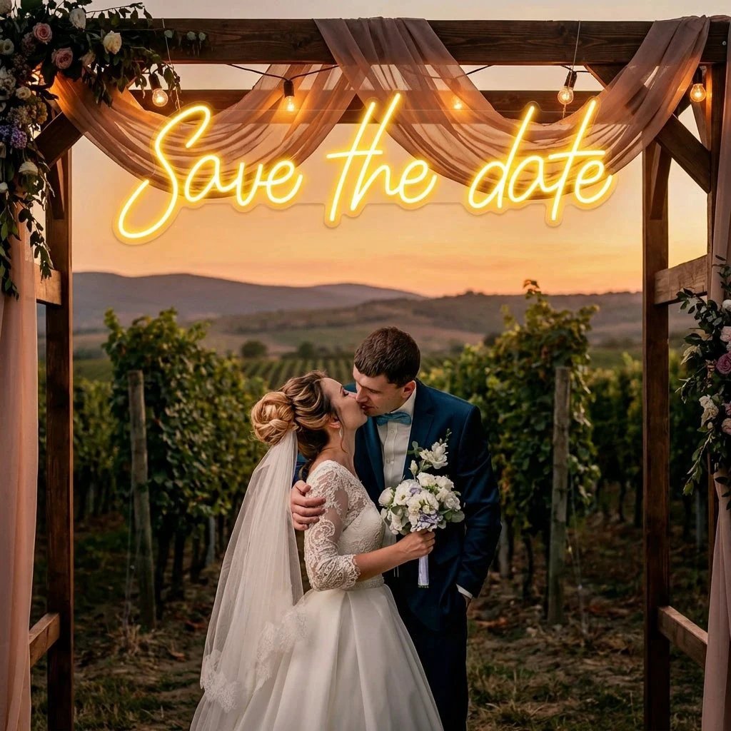 Save The Date Led Neon Sign Light