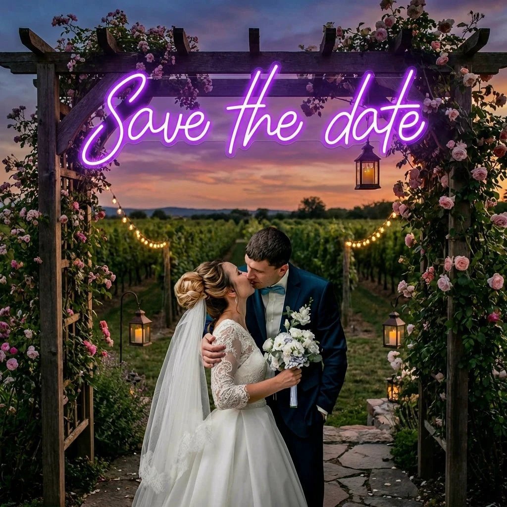 Save The Date Led Neon Sign Light
