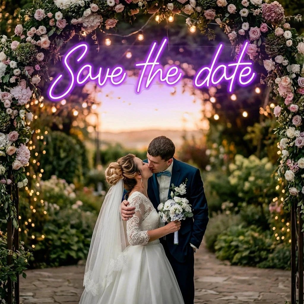 Save The Date Led Neon Sign Light
