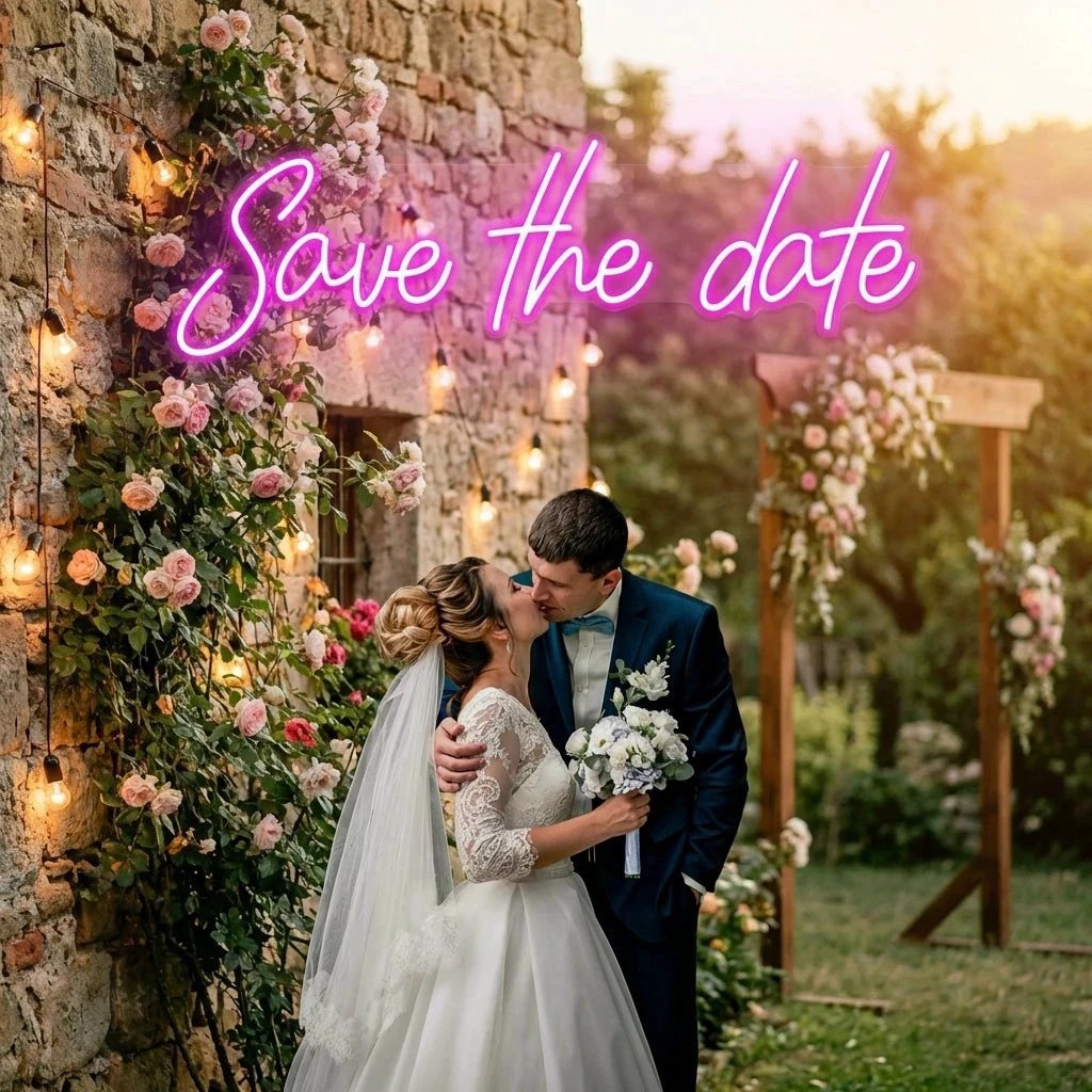 Save The Date Led Neon Sign Light