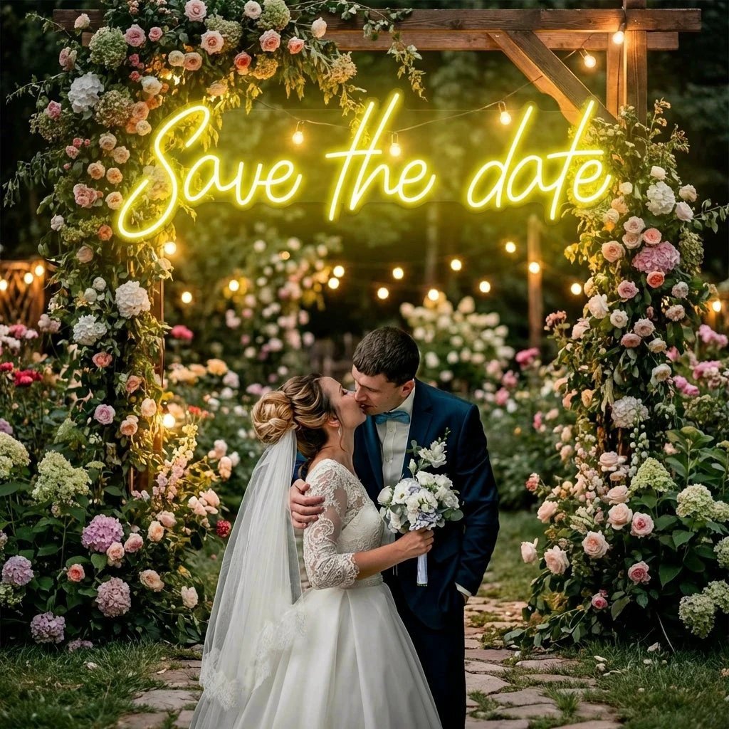 Save The Date Led Neon Sign Light