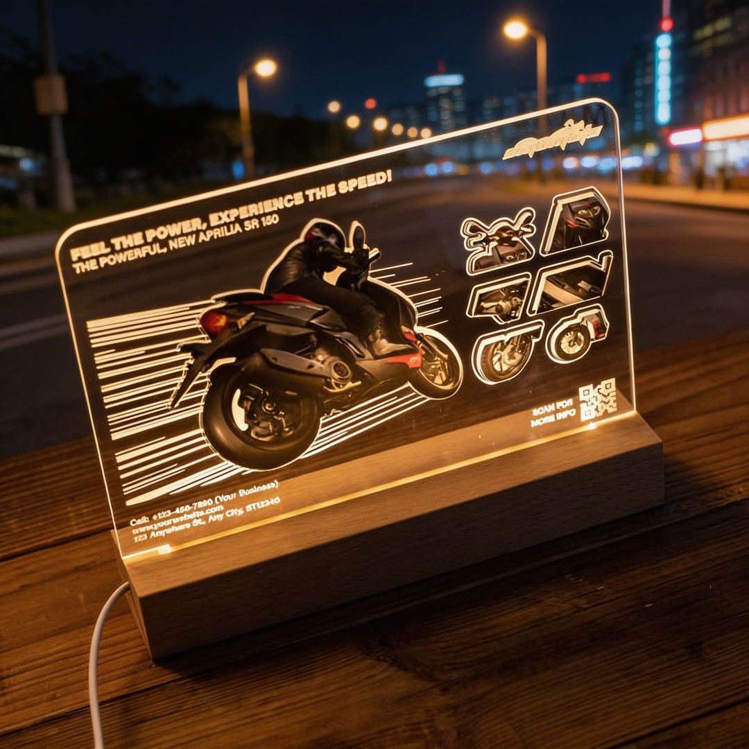Custom 3D LED Motorcycle Night Light SGTN019