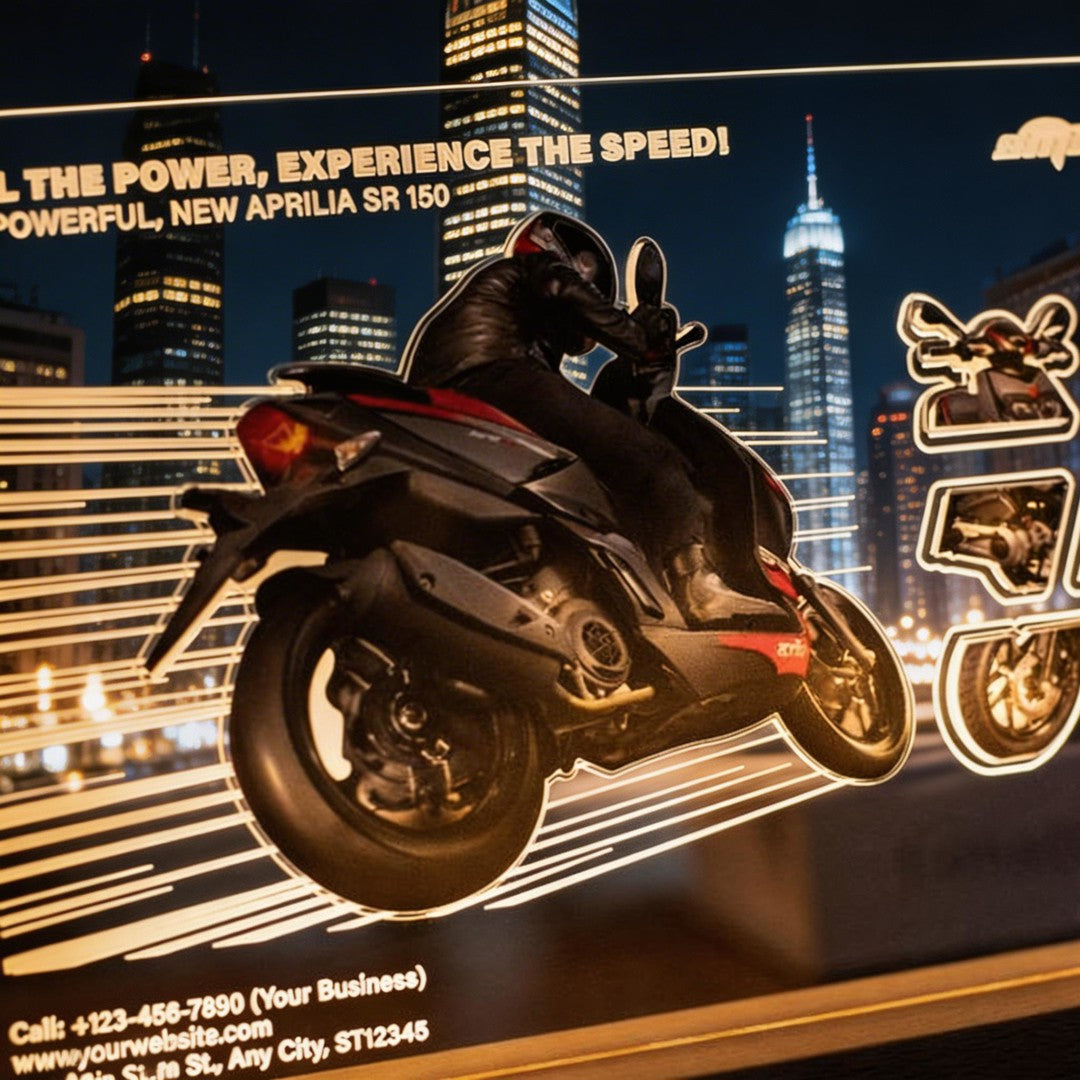 Custom 3D LED Motorcycle Night Light SGTN019