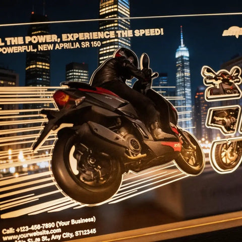 Custom 3D LED Motorcycle Night Light SGTN019