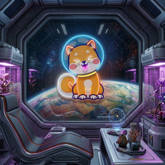 Shiba Astronaut LED Neon Sign Light Pop Art