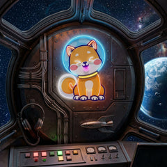 Shiba Astronaut LED Neon Sign Light Pop Art