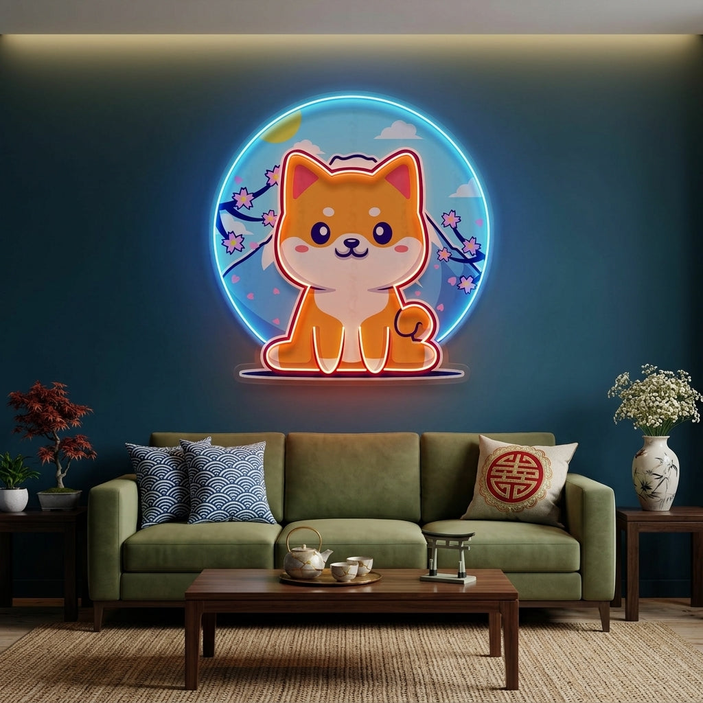 Shiba Mountain LED Neon Sign Light Pop Art