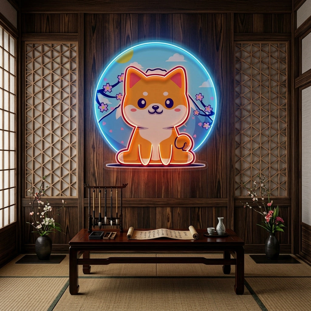 Shiba Mountain LED Neon Sign Light Pop Art