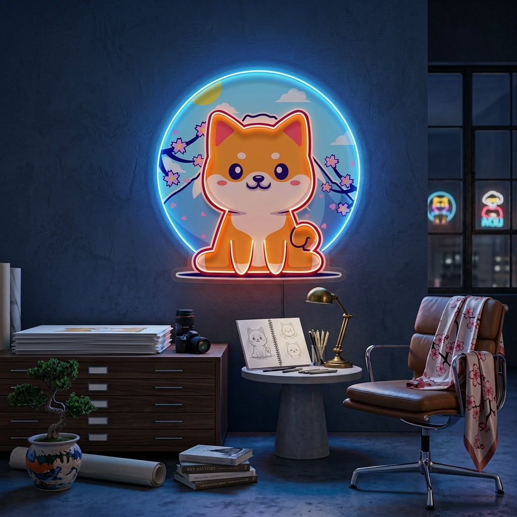 Shiba Mountain LED Neon Sign Light Pop Art