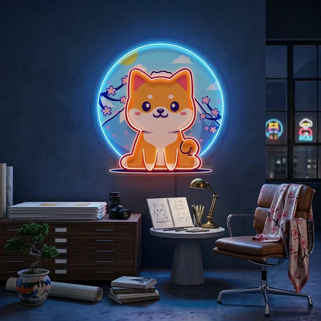 Shiba Mountain LED Neon Sign Light Pop Art