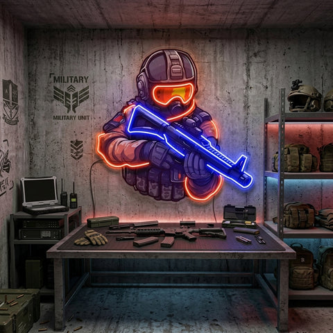Shooting Games LED Neon Sign Light Pop Art