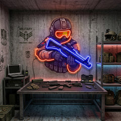 Shooting Games LED Neon Sign Light Pop Art