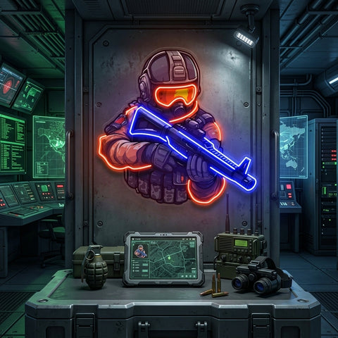 Shooting Games LED Neon Sign Light Pop Art