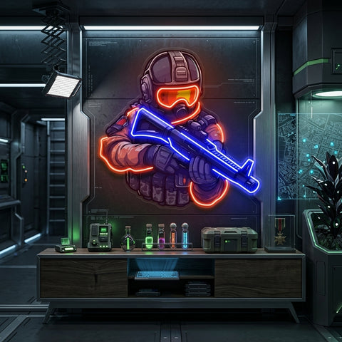 Shooting Games LED Neon Sign Light Pop Art