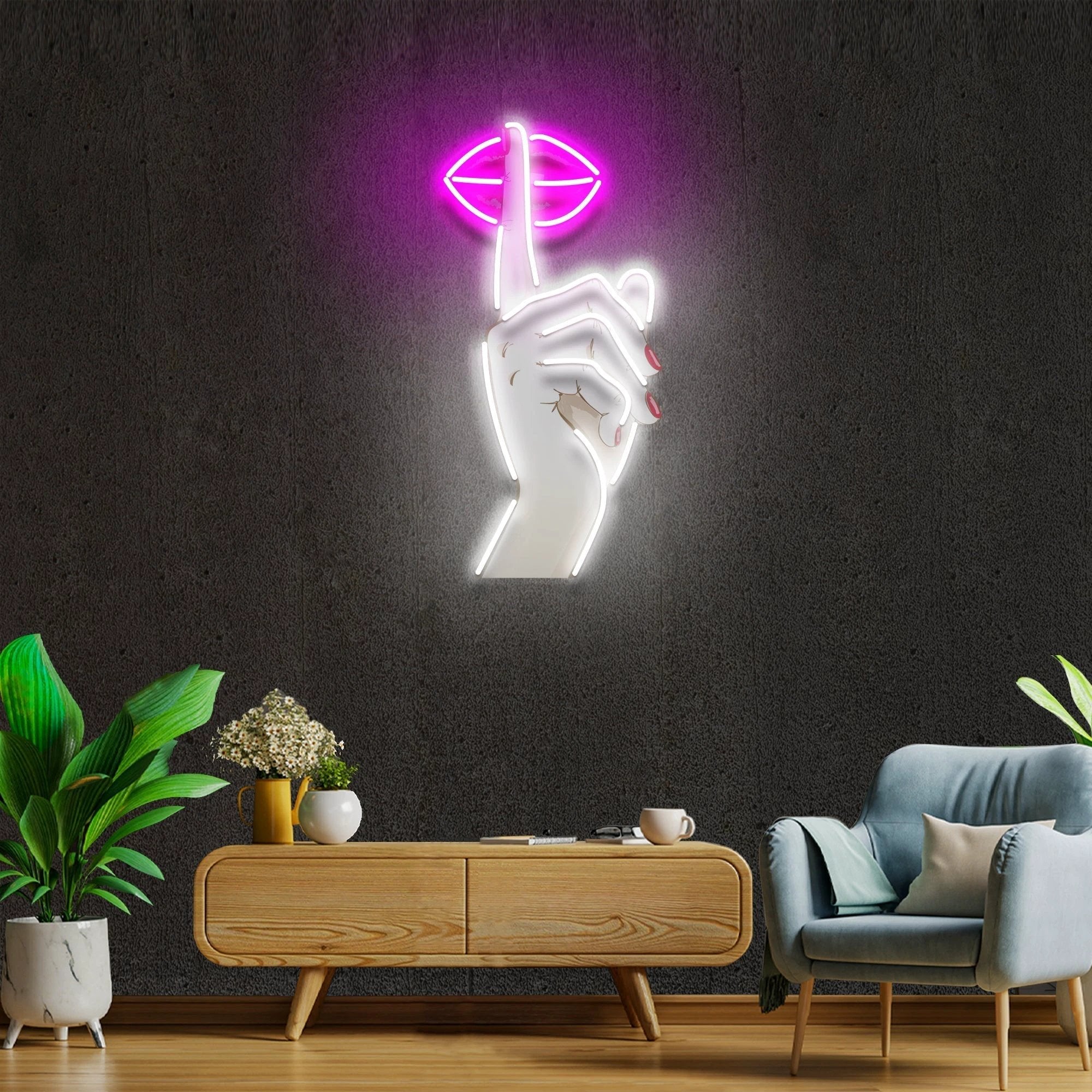Shut Up Artwork Led Neon Sign Light
