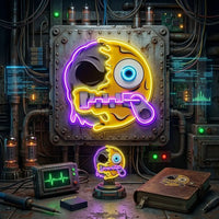 Silence Emoji Skull LED Neon Sign Light Pop Art