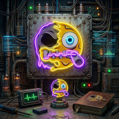 Silence Emoji Skull LED Neon Sign Light Pop Art