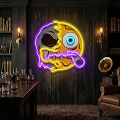Silence Emoji Skull LED Neon Sign Light Pop Art