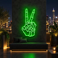 Skeleton Peace Sign