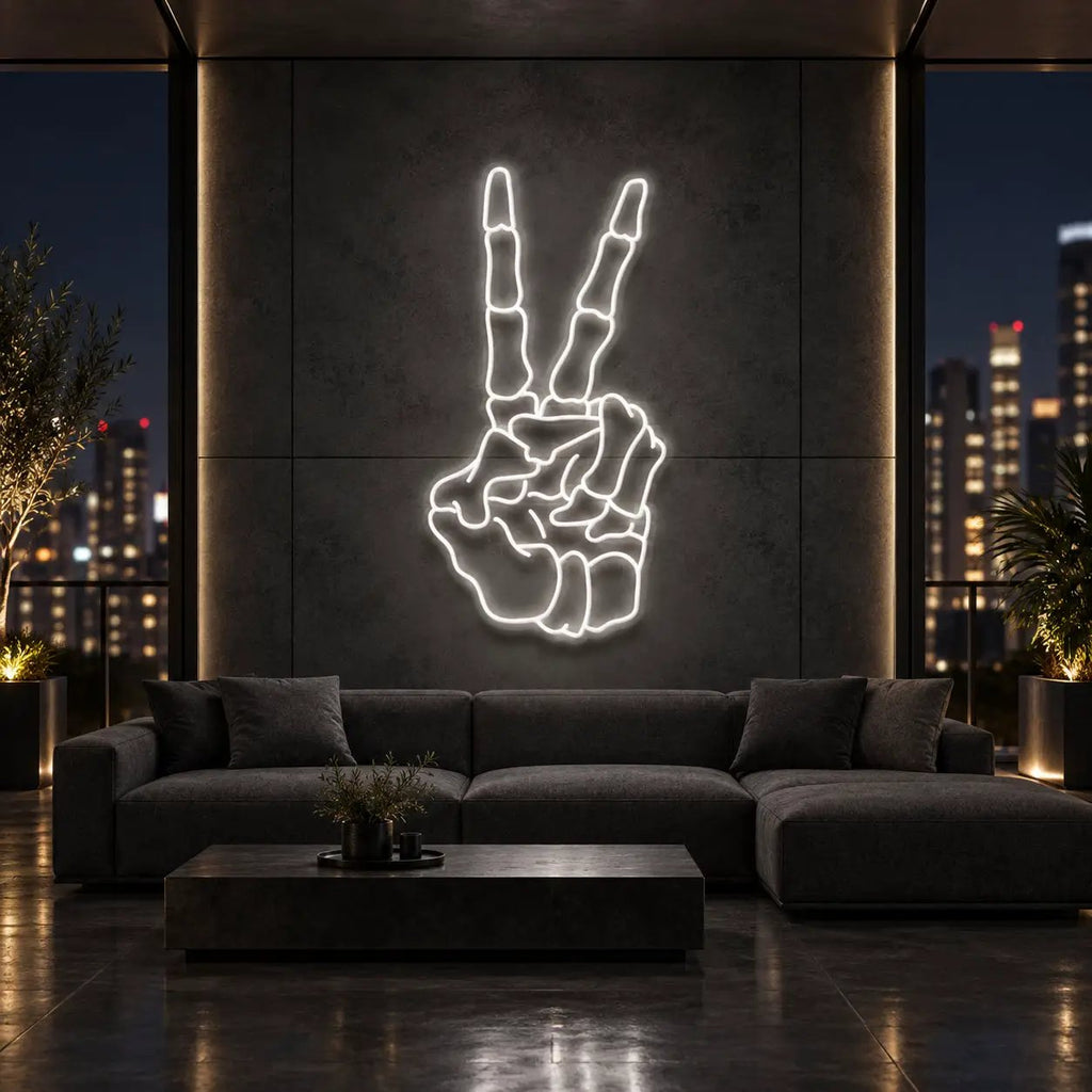 Skeleton Peace Sign