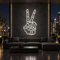 Skeleton Peace Sign