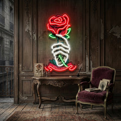 Skeleton Hand Sose LED Neon Sign Light Pop Art