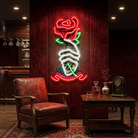 Skeleton Hand Sose LED Neon Sign Light Pop Art