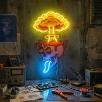 Skull Boom Art work Led Neon Sign Light, Custom Neon Sign, Home Decoration