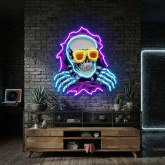 Skull Hole LED Neon Sign Light Pop Art