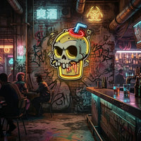 Smoothies Skull LED Neon Sign Light Pop Art