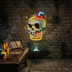 Smoothies Skull LED Neon Sign Light Pop Art