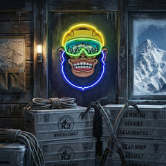 Snowboarder Monkey LED Neon Sign Light Pop Art