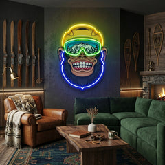 Snowboarder Monkey LED Neon Sign Light Pop Art