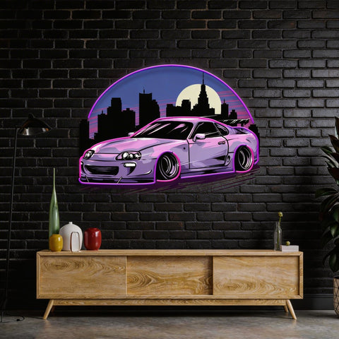 Sport car Supra Mk4 Midnight LED Neon Sign Light Pop Art