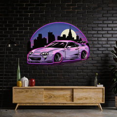 Sport car Supra Mk4 Midnight LED Neon Sign Light Pop Art