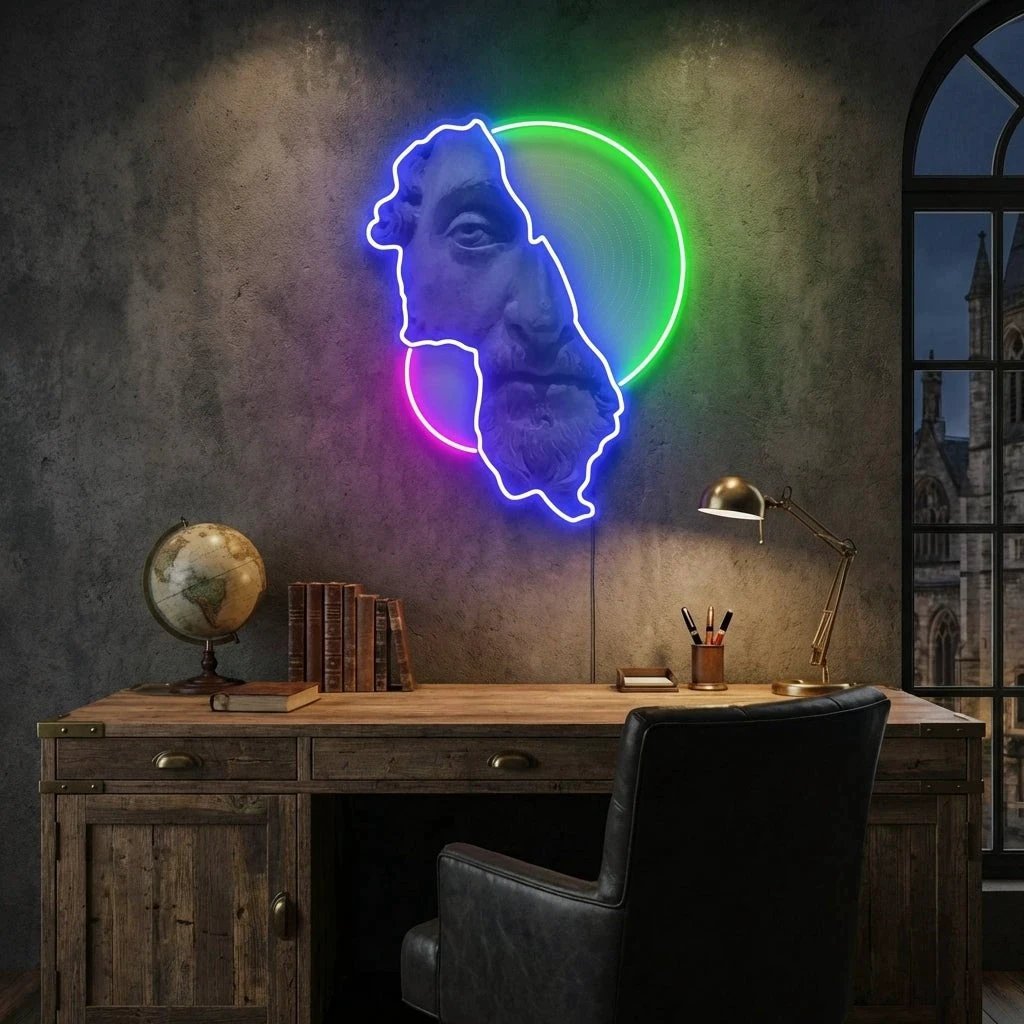 Statue man Neon Artwork Led Neon Sign Light