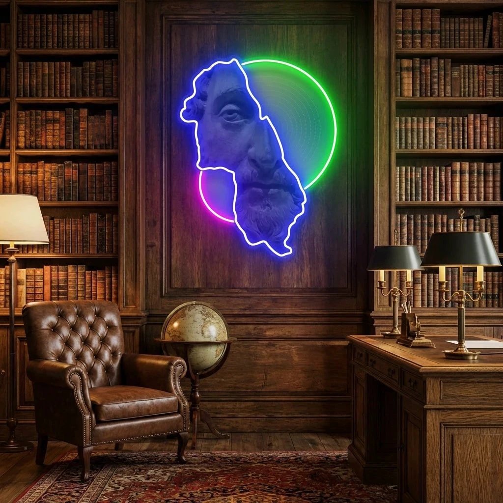 Statue man Neon Artwork Led Neon Sign Light