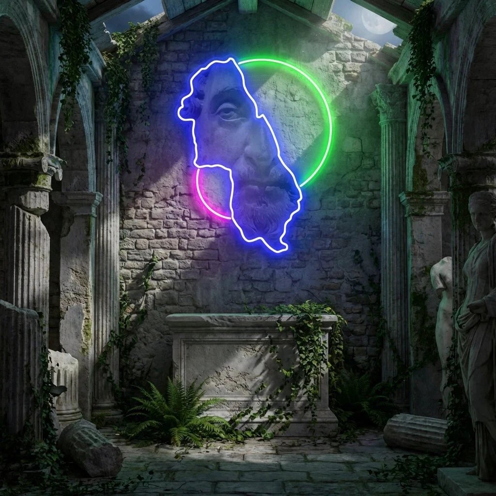 Statue man Neon Artwork Led Neon Sign Light