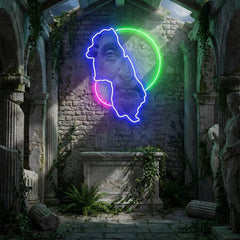 Statue man Neon Artwork Led Neon Sign Light