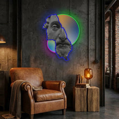 Statue man Neon Artwork Led Neon Sign Light