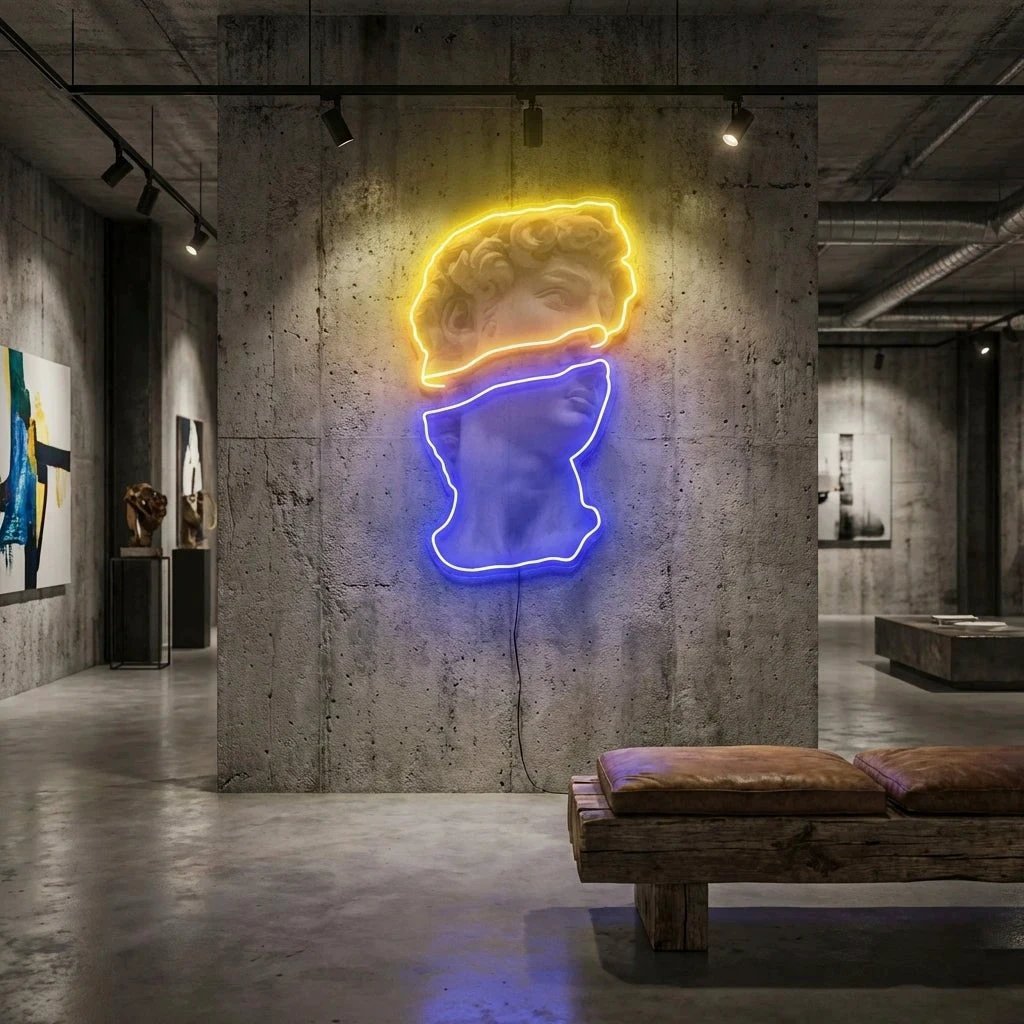 Statue Of David Neon Artwork Led Neon Sign Light