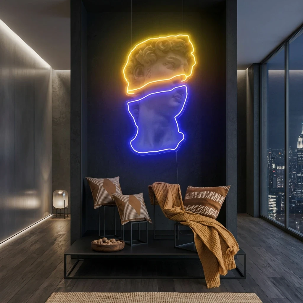 Statue Of David Neon Artwork Led Neon Sign Light