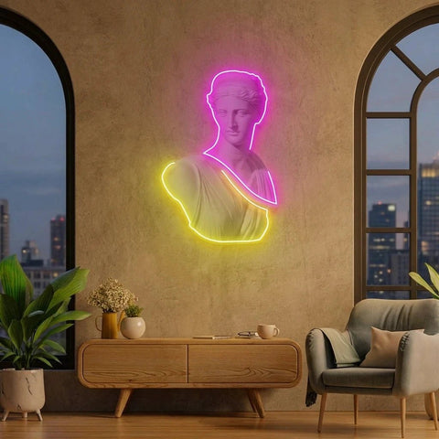 Statue of Woman Neon Artwork Led Neon Sign Light