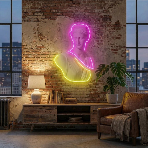 Statue of Woman Neon Artwork Led Neon Sign Light