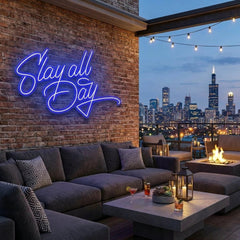 Stay All Day Led Neon Sign Light