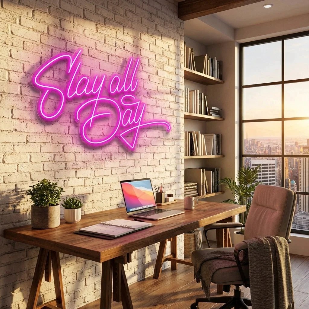 Stay All Day Led Neon Sign Light