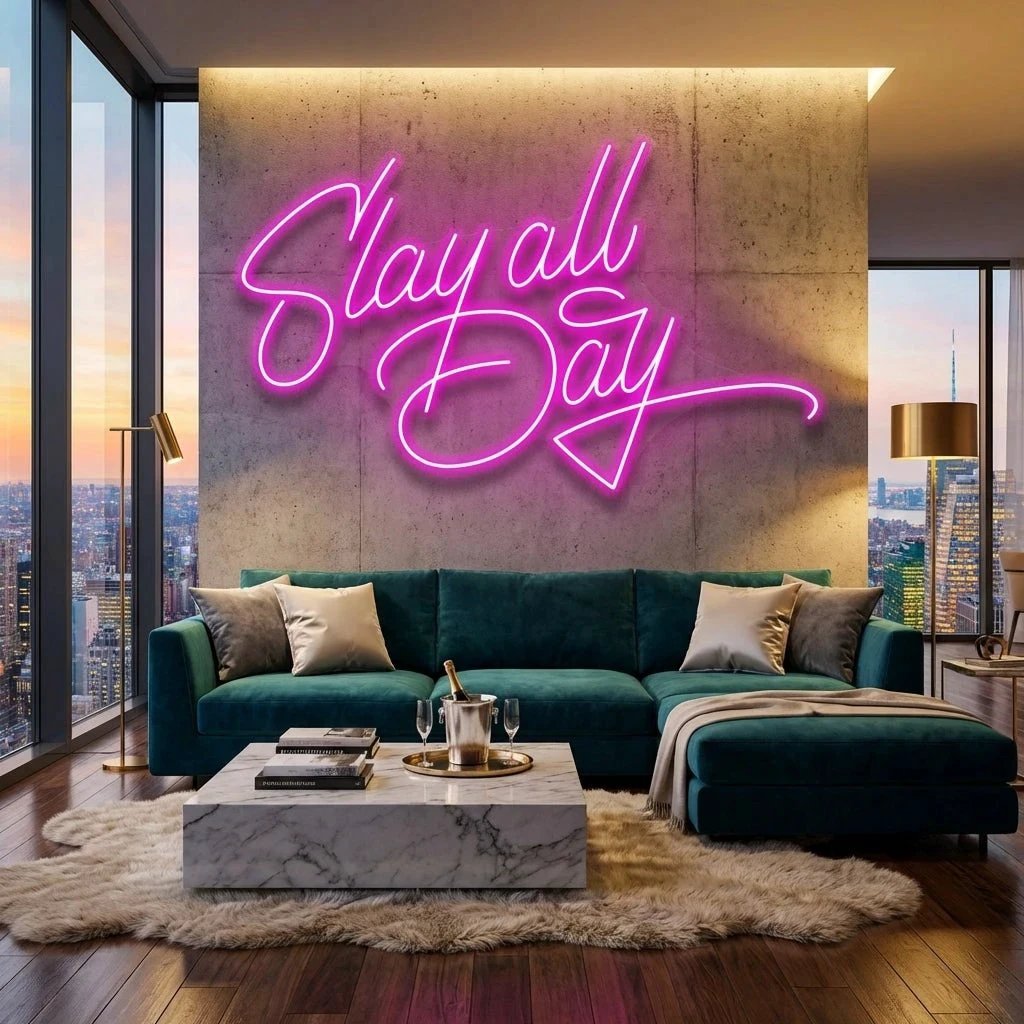 Stay All Day Led Neon Sign Light