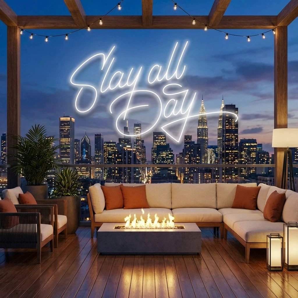 Stay All Day Led Neon Sign Light